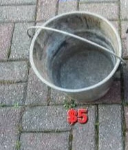 Vintage Metal Pail Bucket