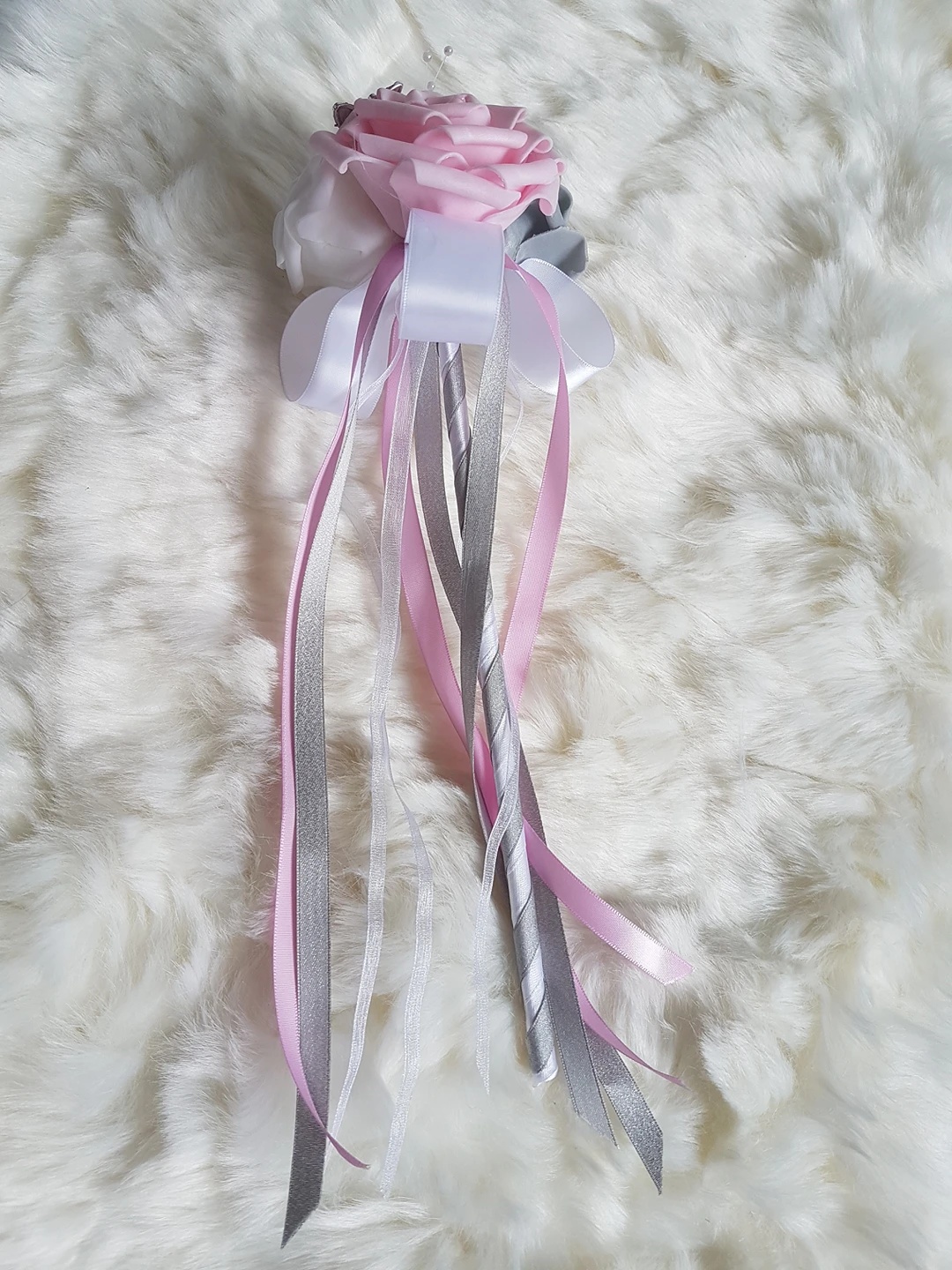 Artificial Flower Bridal Bouquet and Boutonniere Set - photo 3