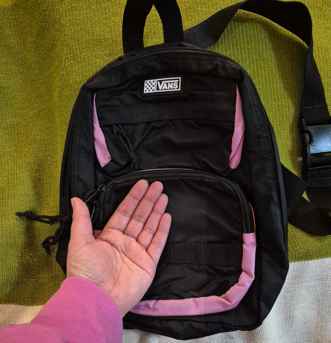Vans Black Pink Mini Sling Backpack - photo 2
