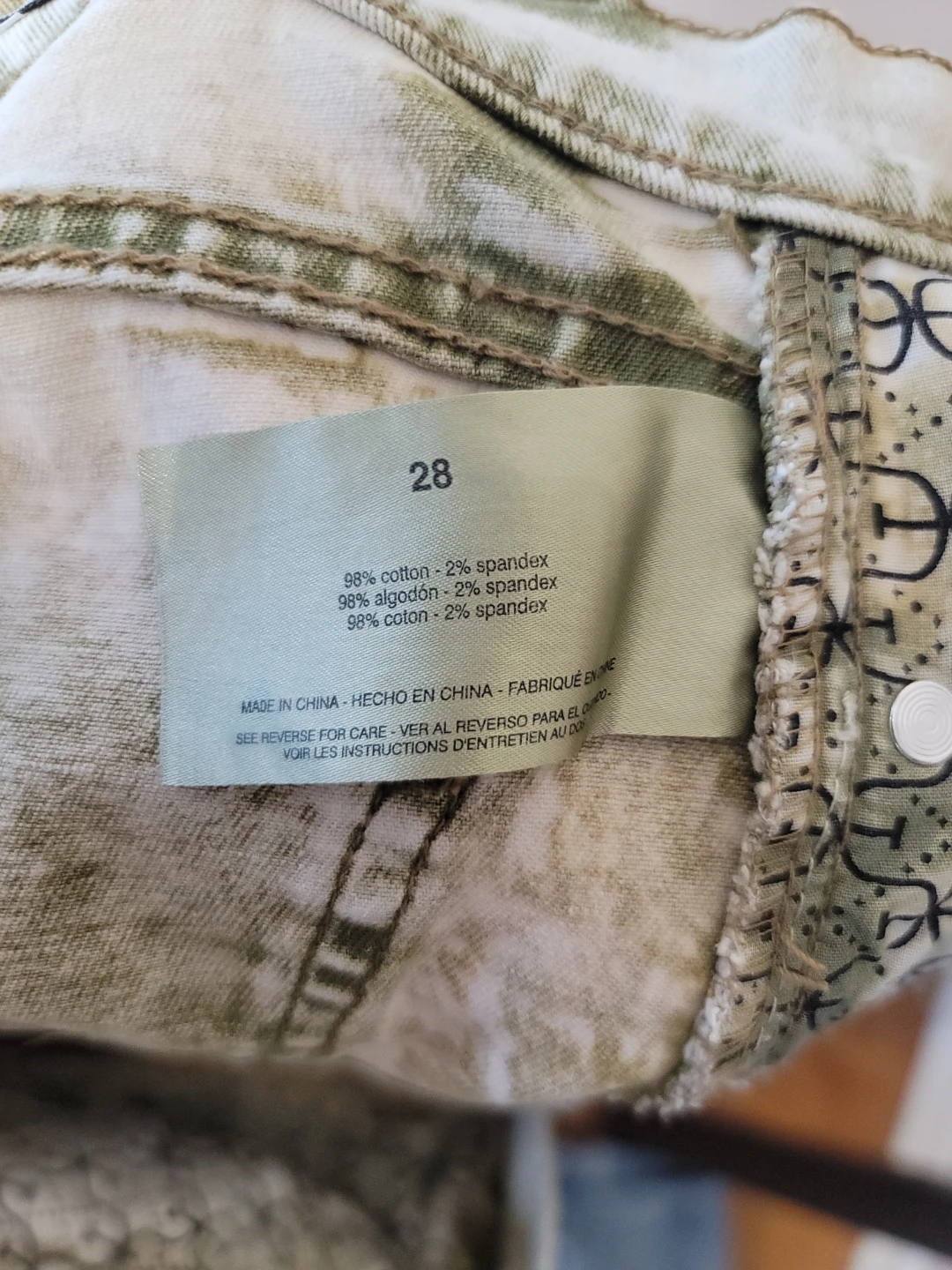 Sam Edelman Bay Flare Jeans Moss Sand Cotton Sz 28 Minimal - photo 2