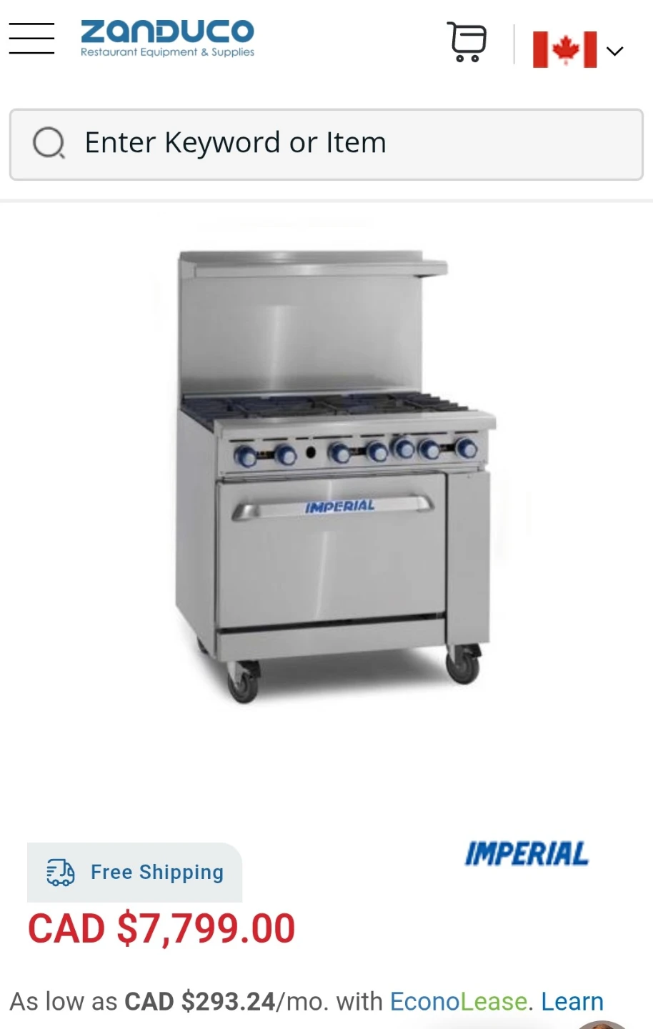 Imperial Commercial 6-Burner Gas Range with Oven - photo 2