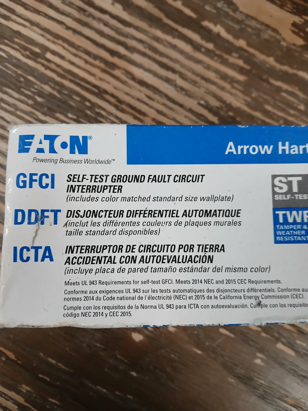 Eaton Arrow Hart GFCI Self-Test Ground Fault Circuit Interrupter