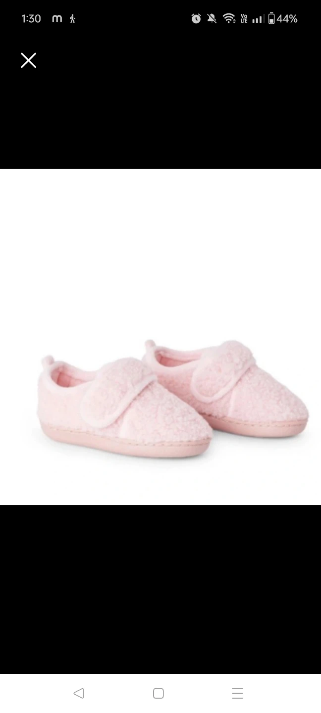 Pink Fuzzy Slippers with Velcro Strap 🧡