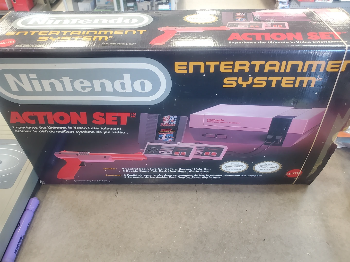 Nintendo Entertainment System Action Set with Zapper Light Gun