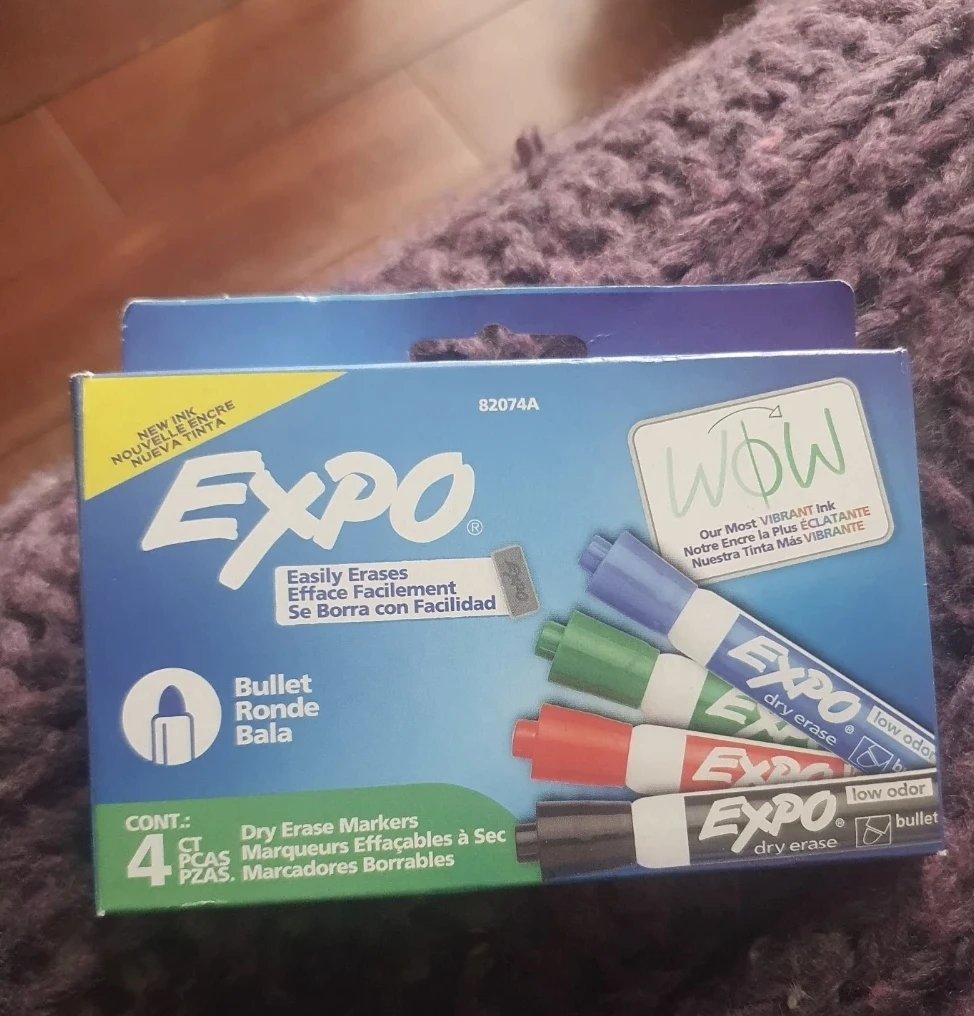 Expo 4-Count Bullet Tip Dry Erase Markers 🧡