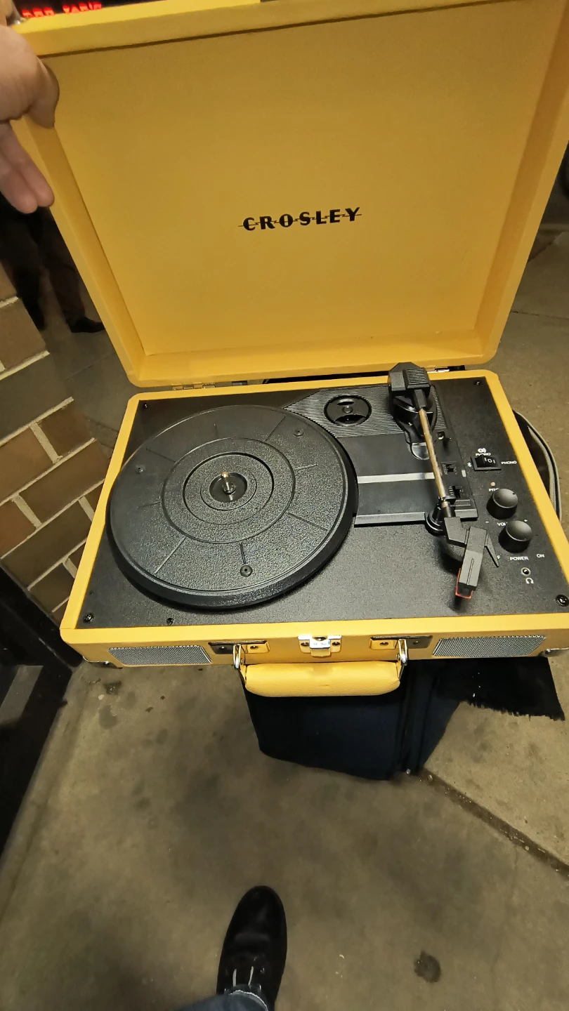 Crosley Yellow Portable Record Player