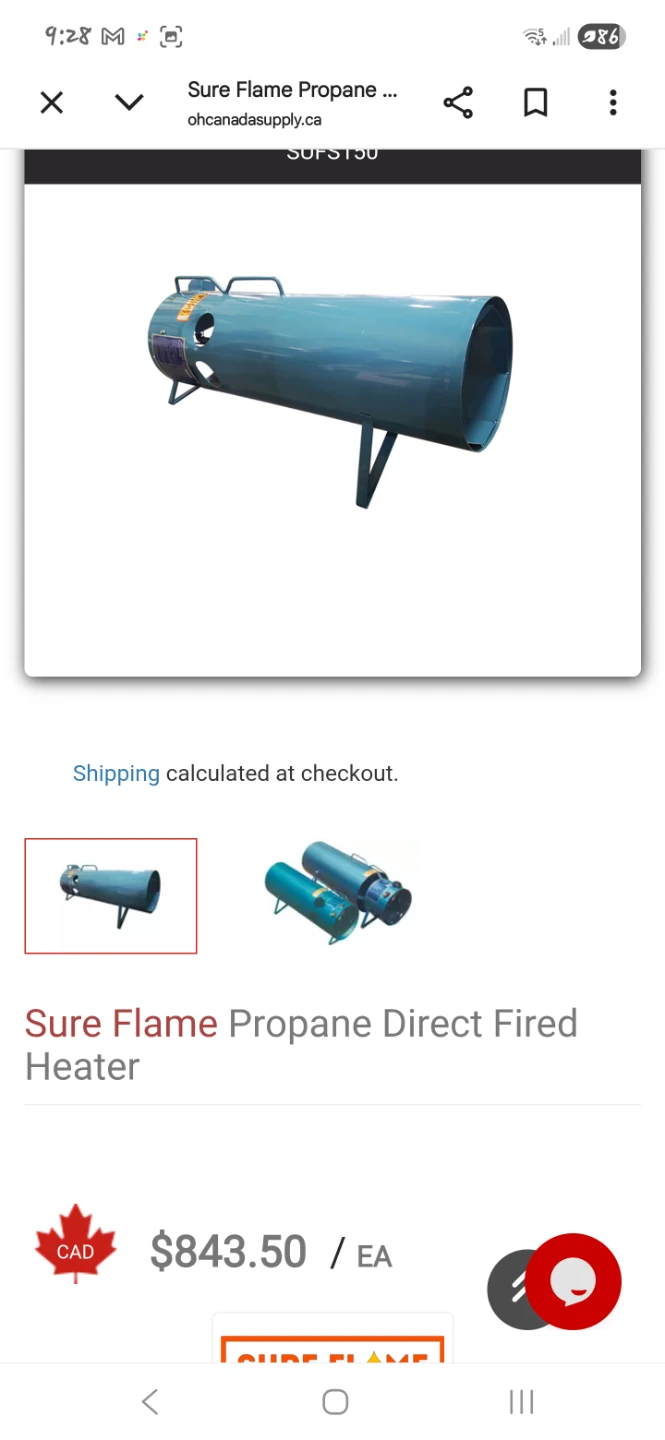 Sure Flame S150 Propane Direct Fired Heater - photo 2