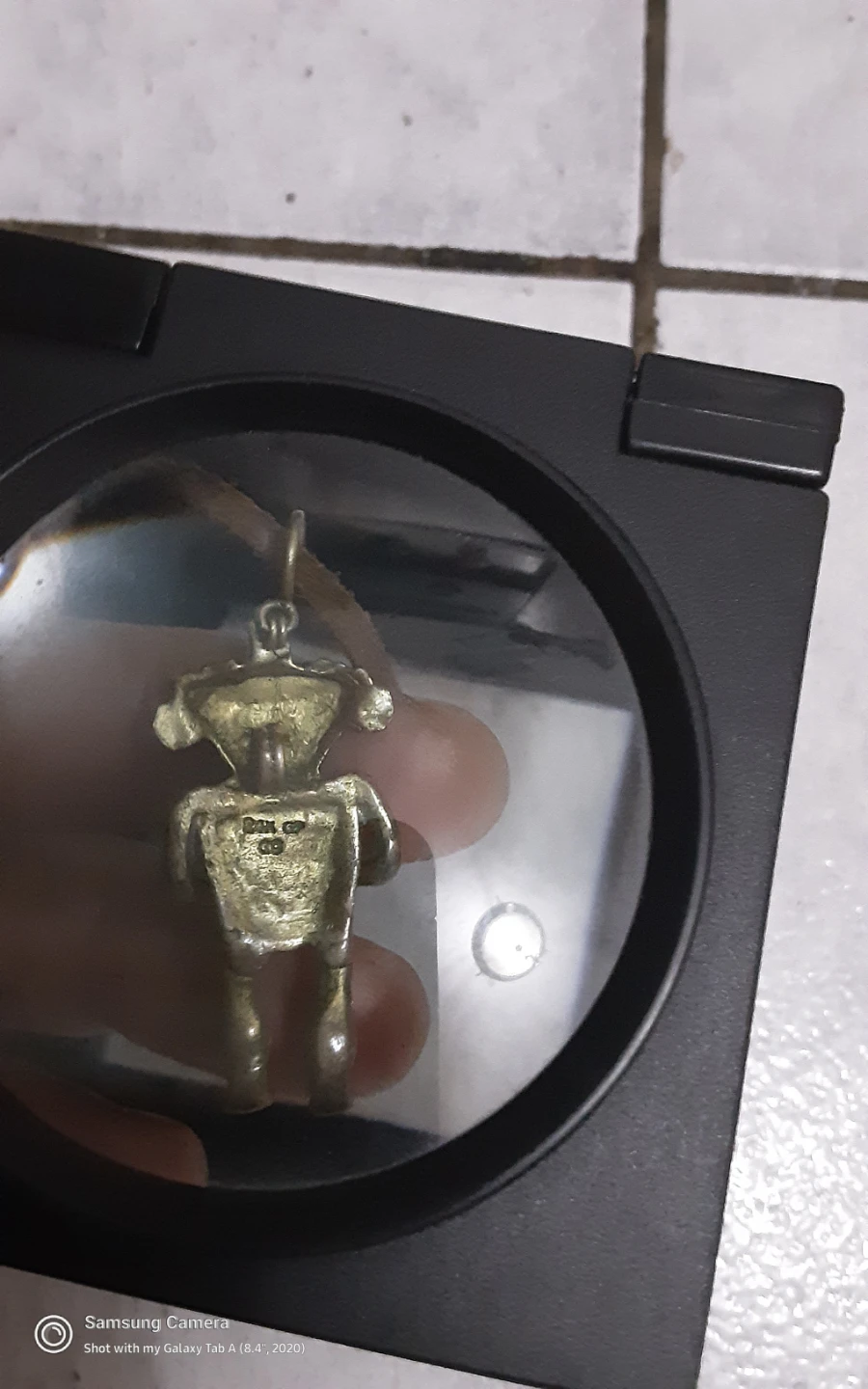Vintage Figurine Pendant with Crystal 18 k gold plated Maya  . - photo 2