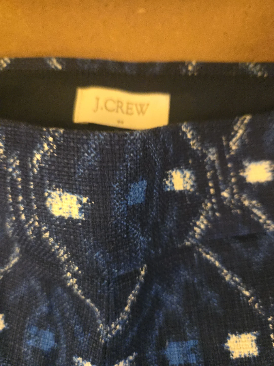 J. Crew Blue White Patterned Shorts Size 4 - photo 3