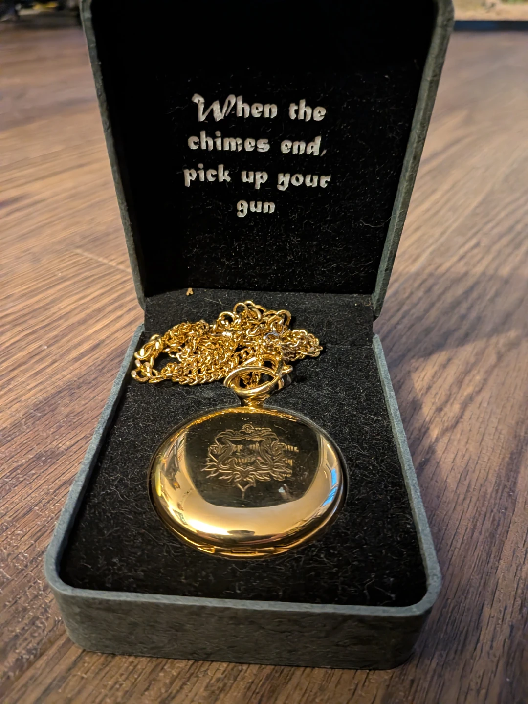 Gold Pocket Watch with Portrait Inside