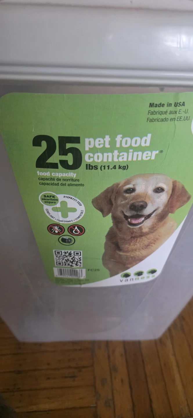 25 lb Pet Food Container with Scoop - photo 2