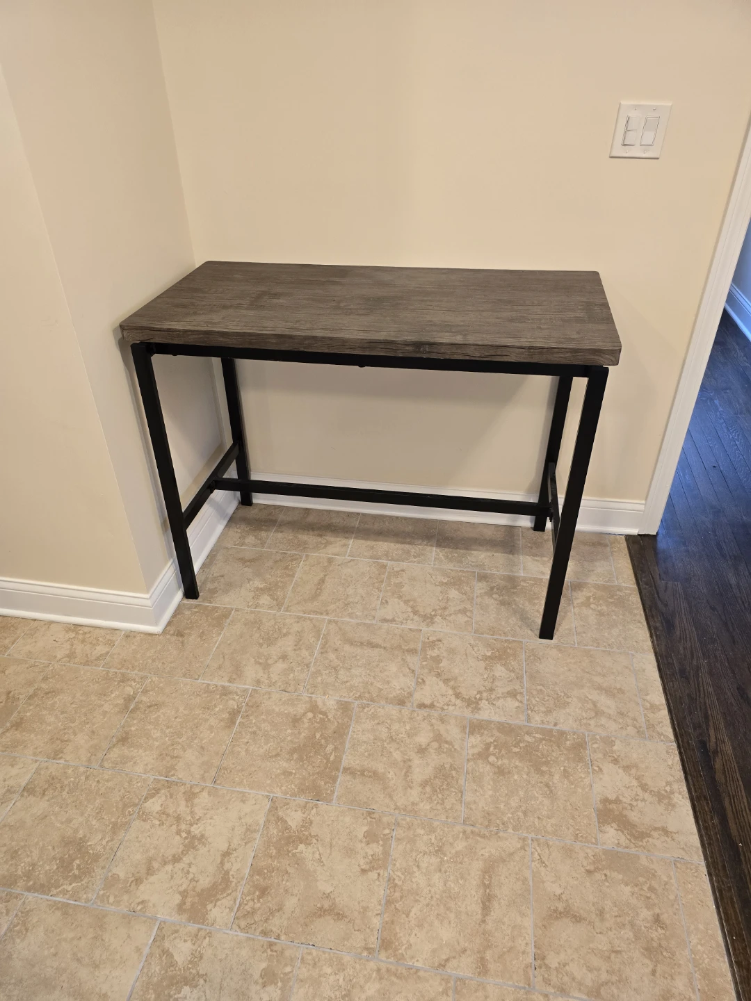 Rustic Wood Top Bar Table with 4 Stools - photo 2
