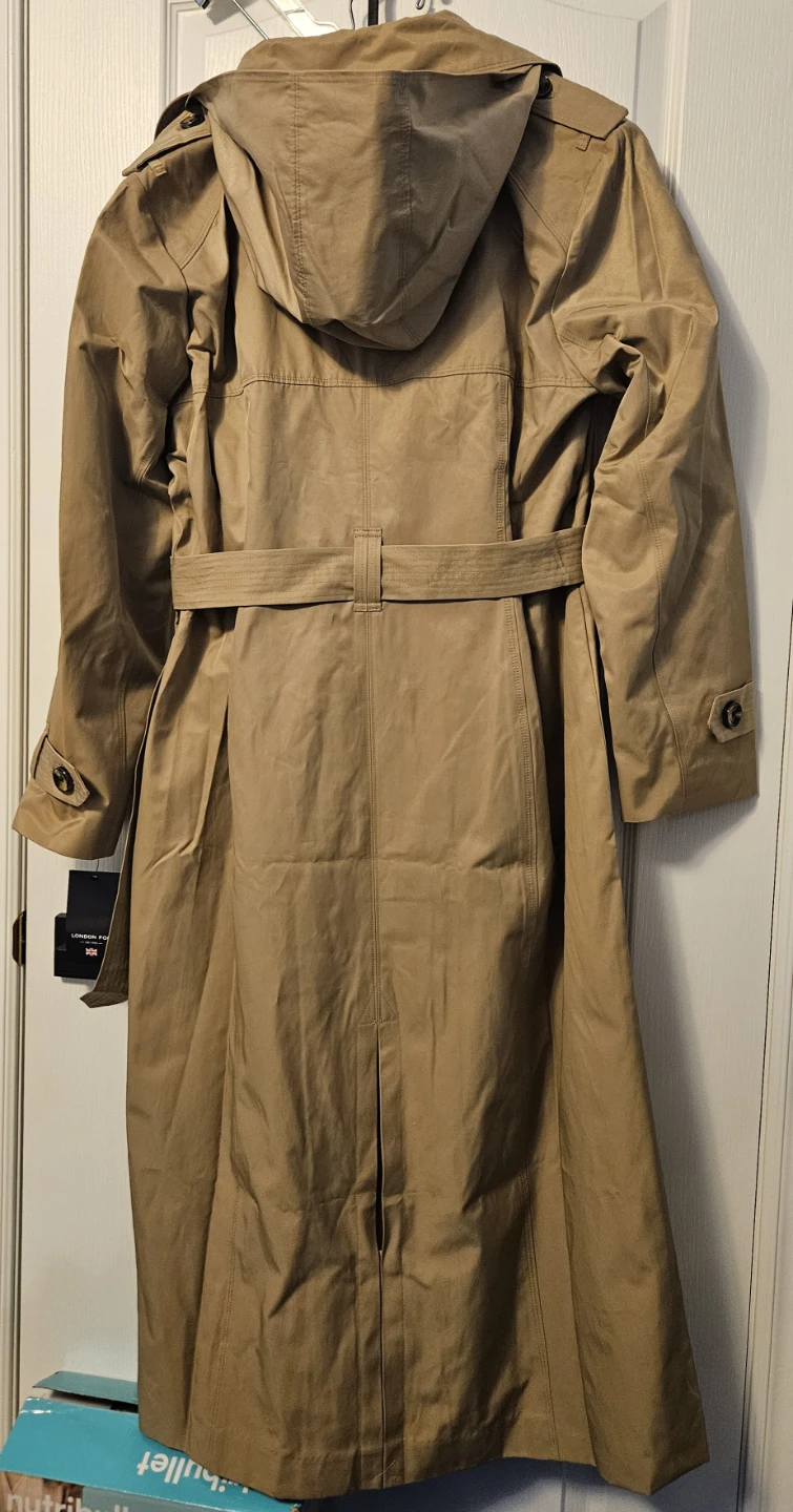 London Fog Classic Tan Trench Coat With Hoodie XL - photo 2