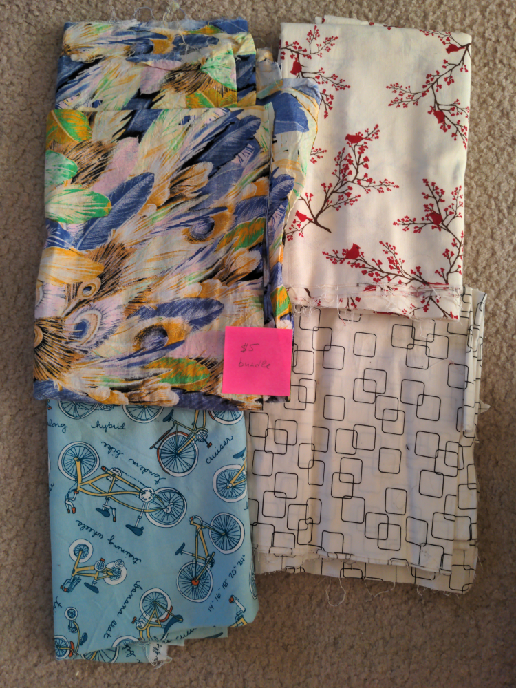 cotton fabric, all for 5$