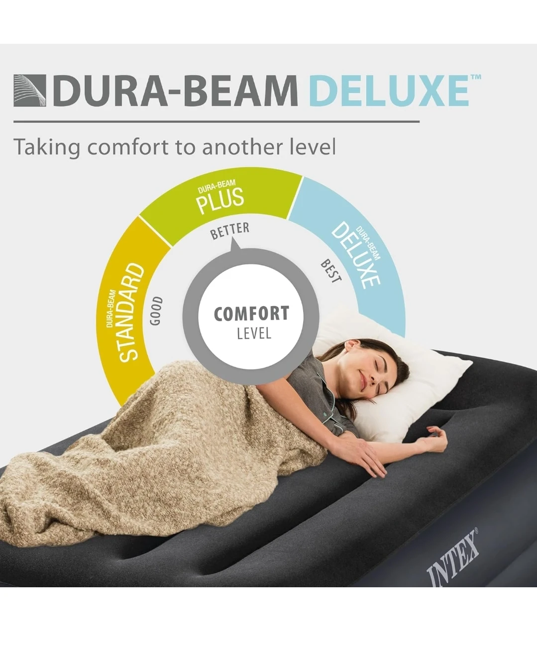 Pillow Rest Raised Air Mattress Twin Built in Electric Pump - photo 3