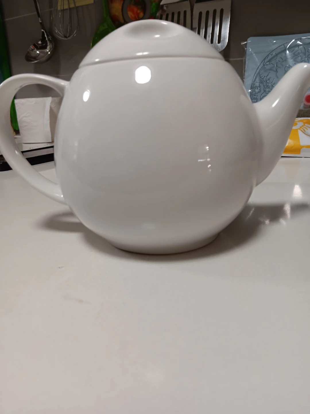 White Ceramic Teapot