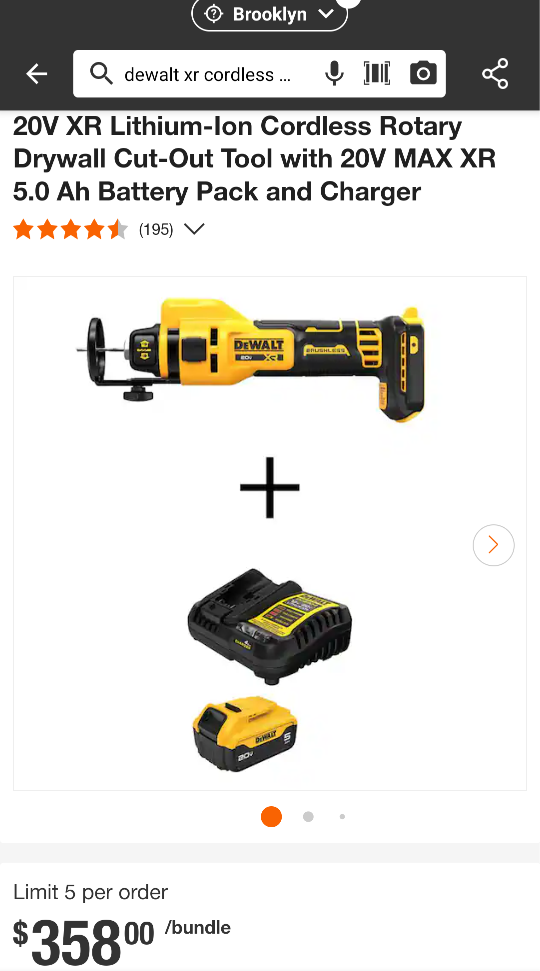20V Max DeWalt XR Drywall Cut Off Tool Combo Kit - photo 2