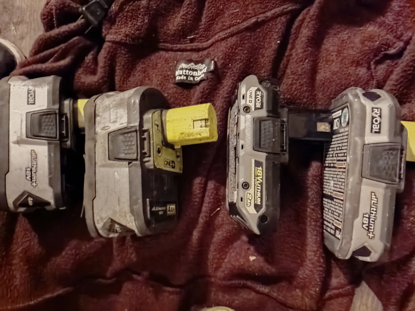 Ryobi 18V Lithium Ion Batteries