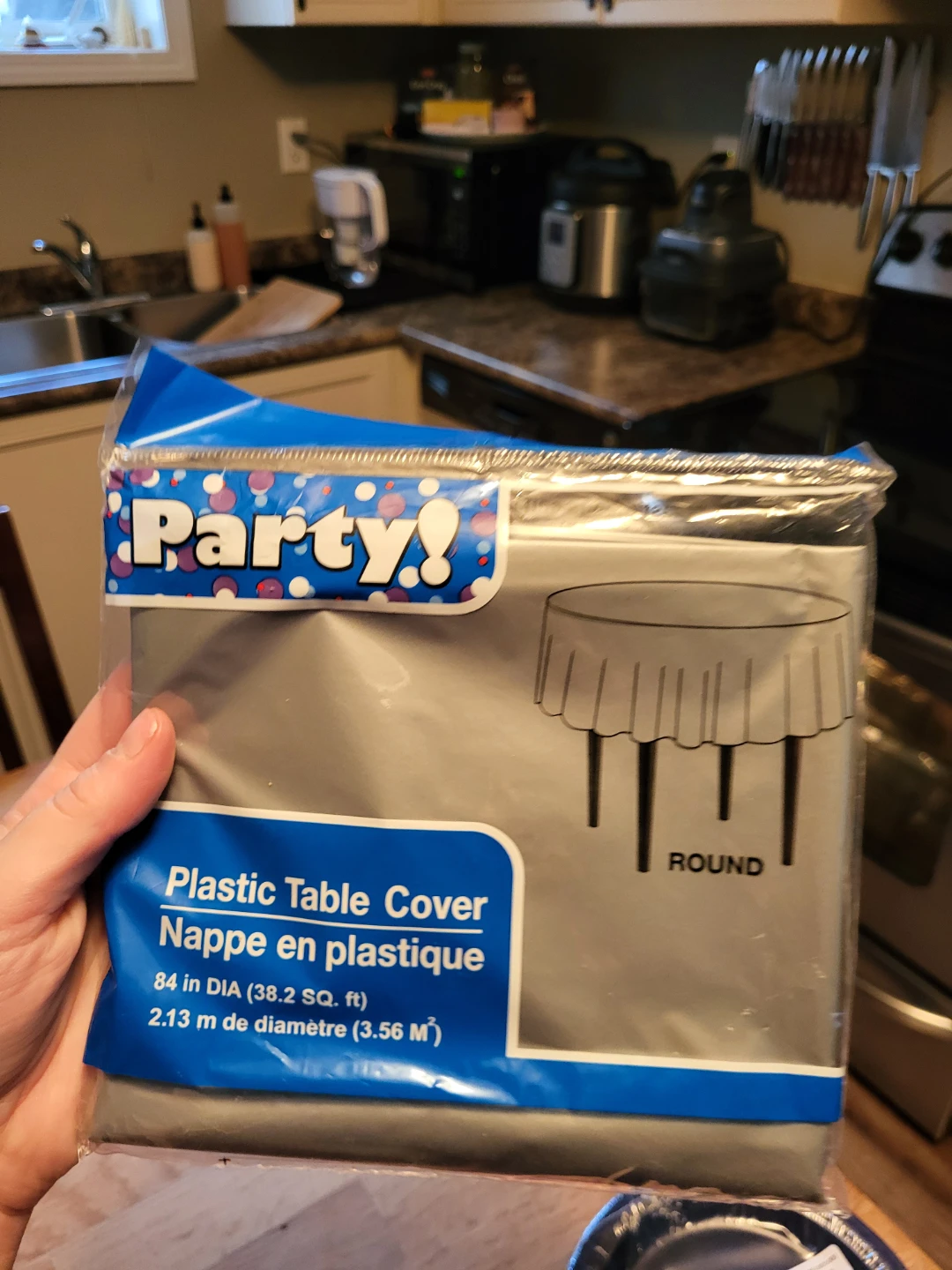 Plastic Table Cover - 84" Round