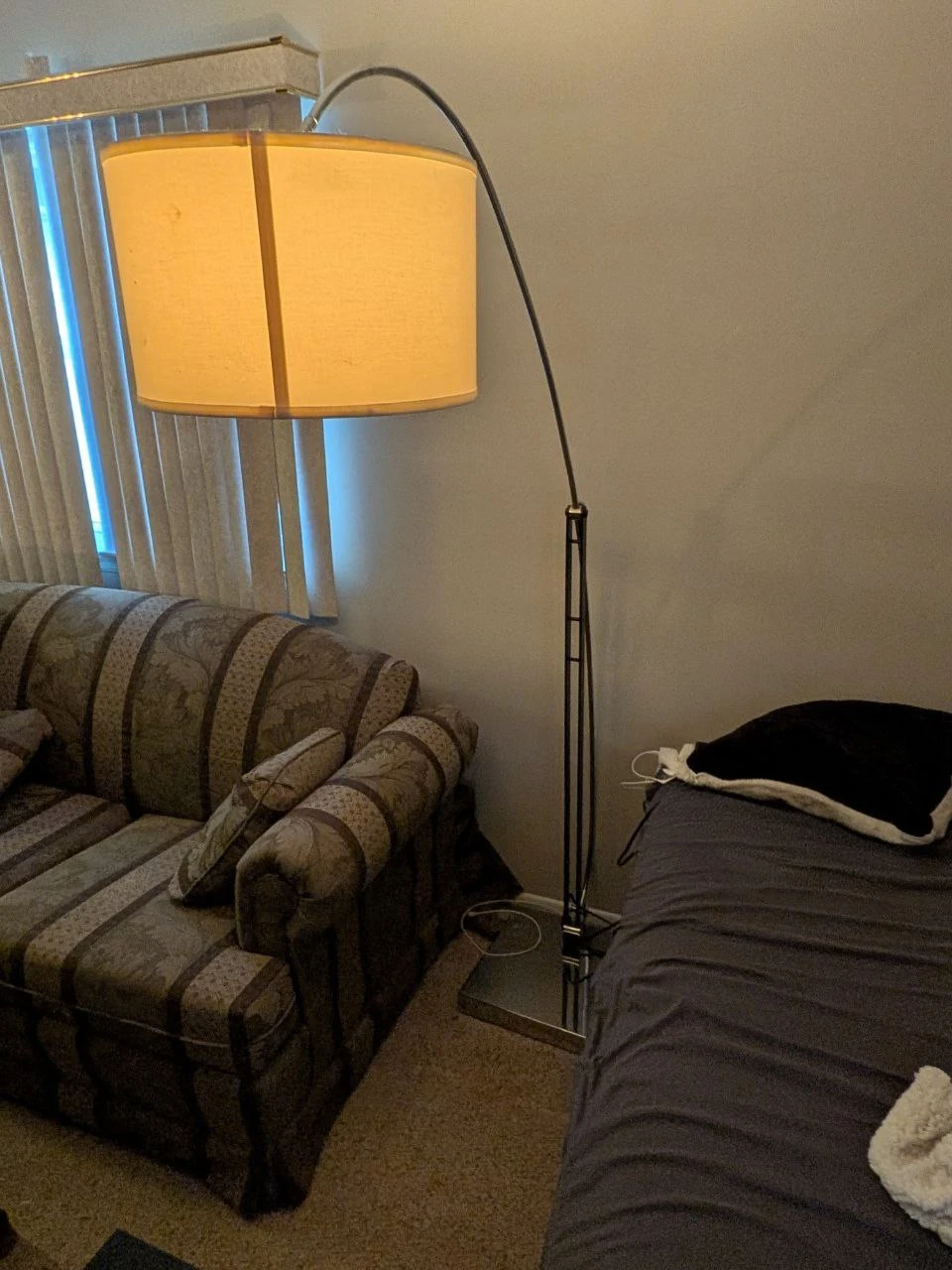 Arc Floor Lamp with Drum Shade