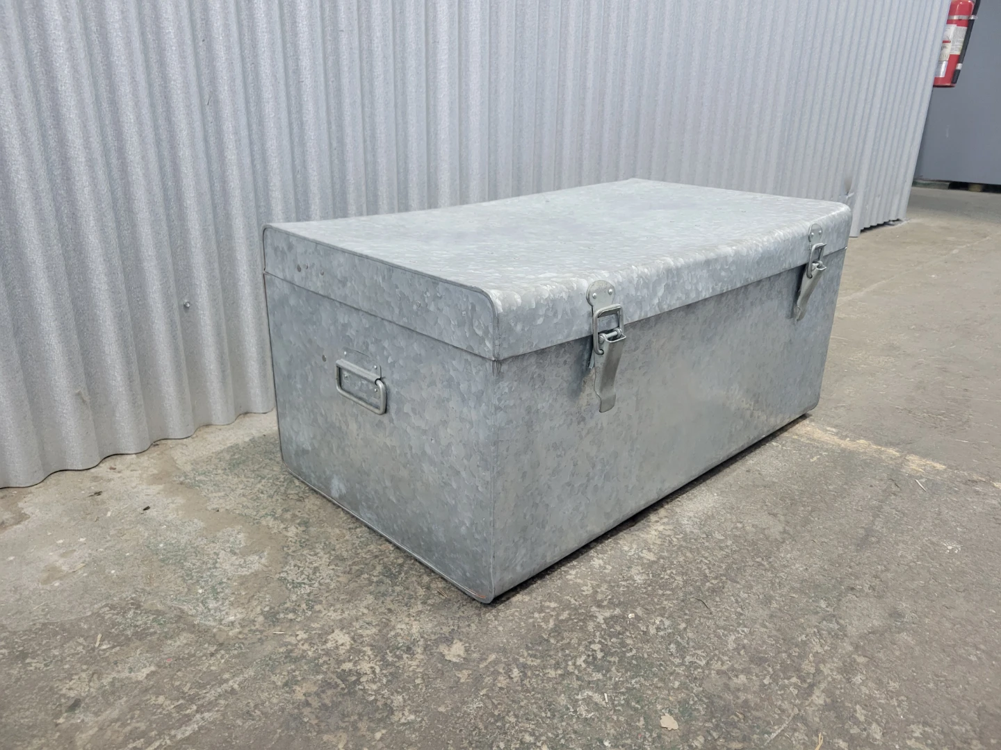 Galvanized Metal Storage Trunk Box - photo 2