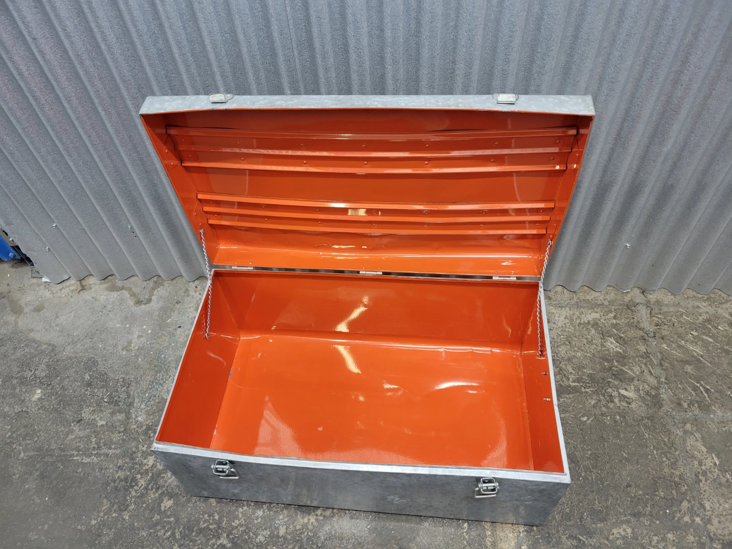 Galvanized Metal Storage Trunk Box - photo 4