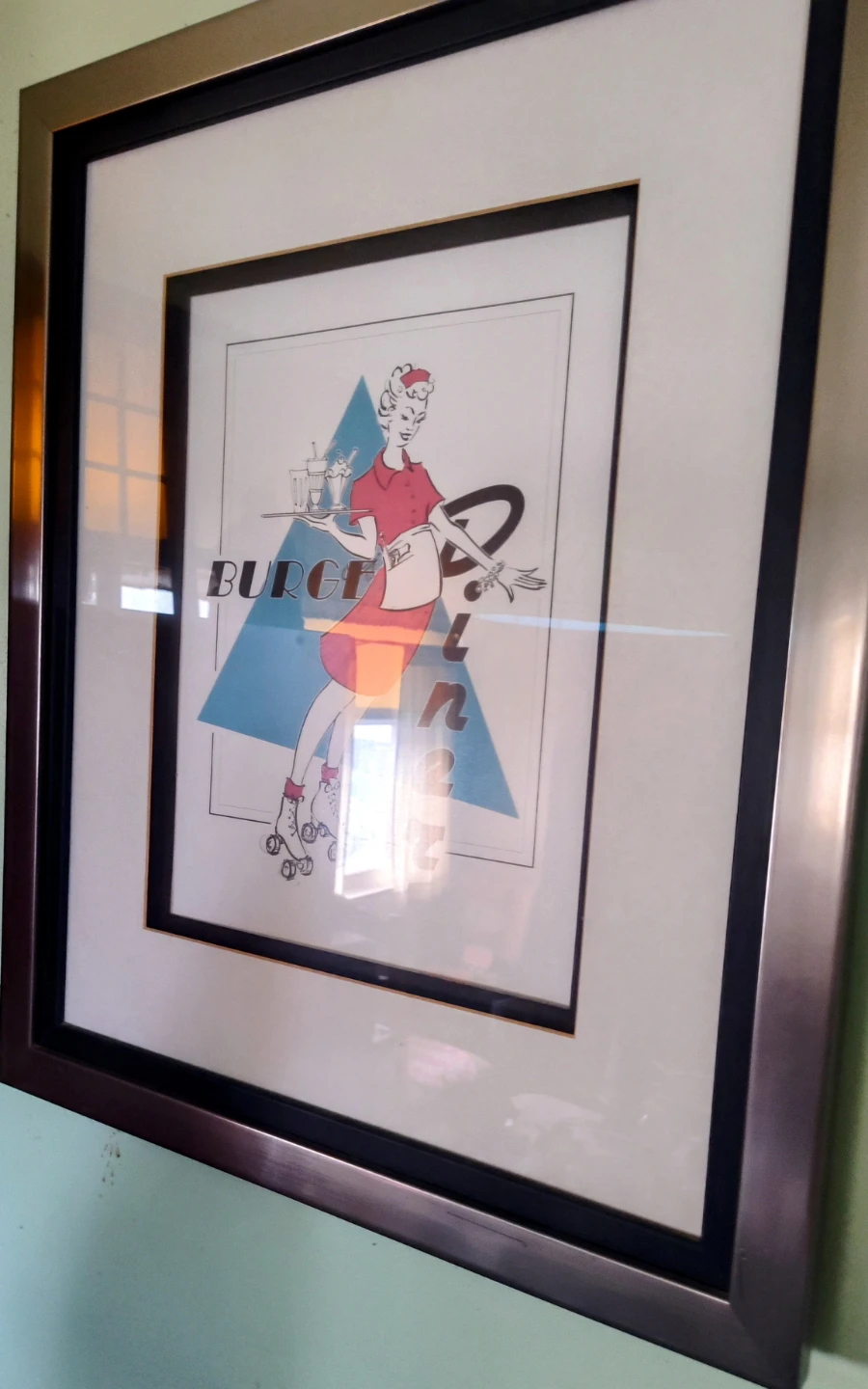 Set of 2 Framed Retro Diner Art Prints - photo 2