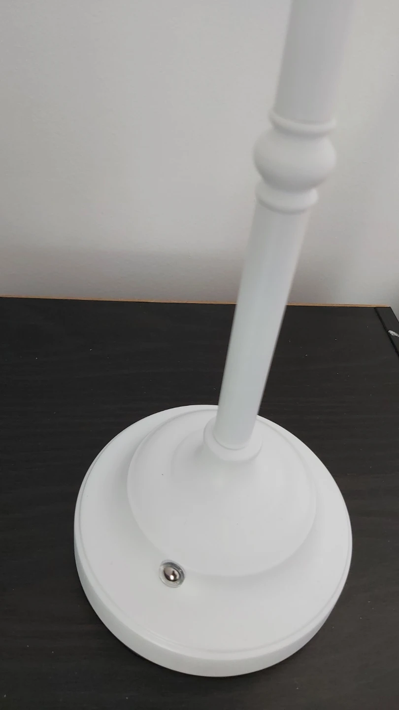Rechargeable Cordless White Table Lamp with Pleated Shade 🌱 - photo 3