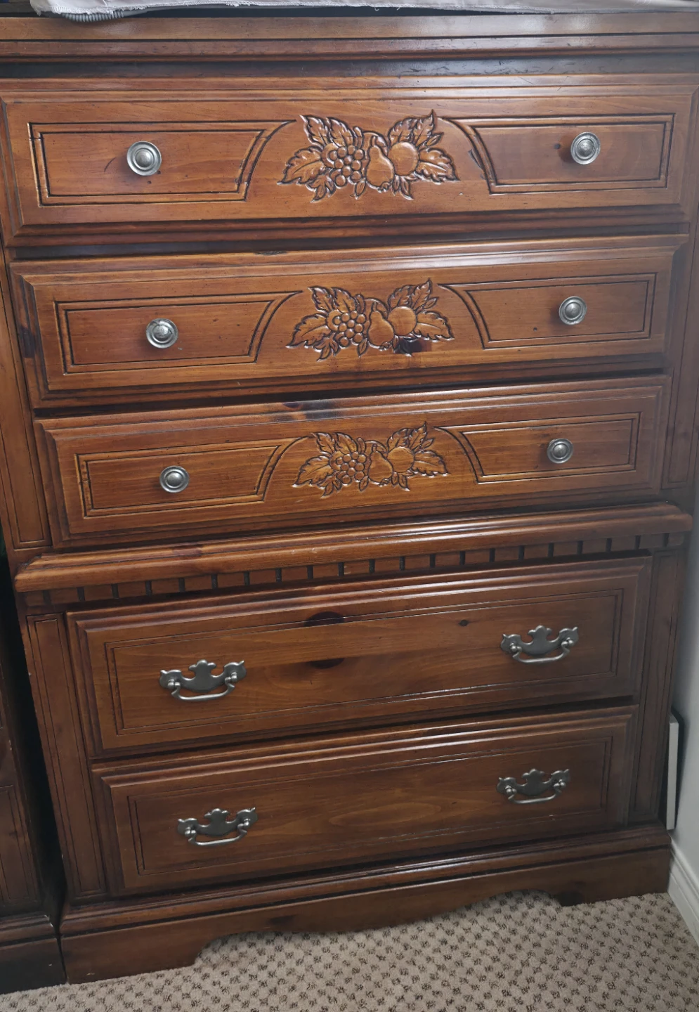 Wooden Dresser with Mirror and Drawers - photo 2