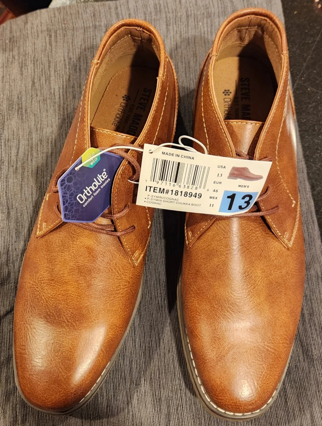 Steve Madden Men's Cognac Chukka Boots Size 13 - photo 4