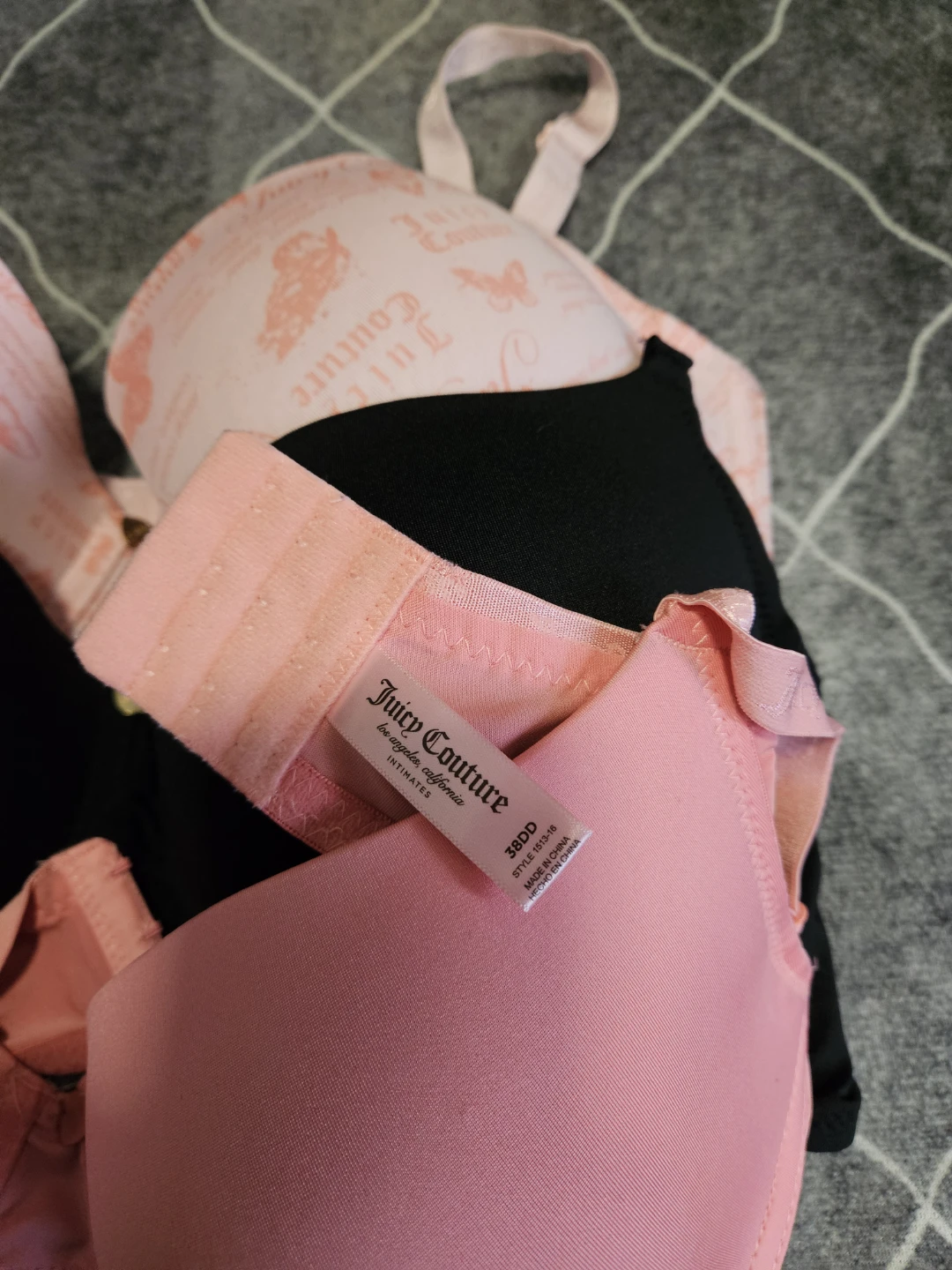 Juicy Couture Bras - 38DD (Black & Pink) - photo 2
