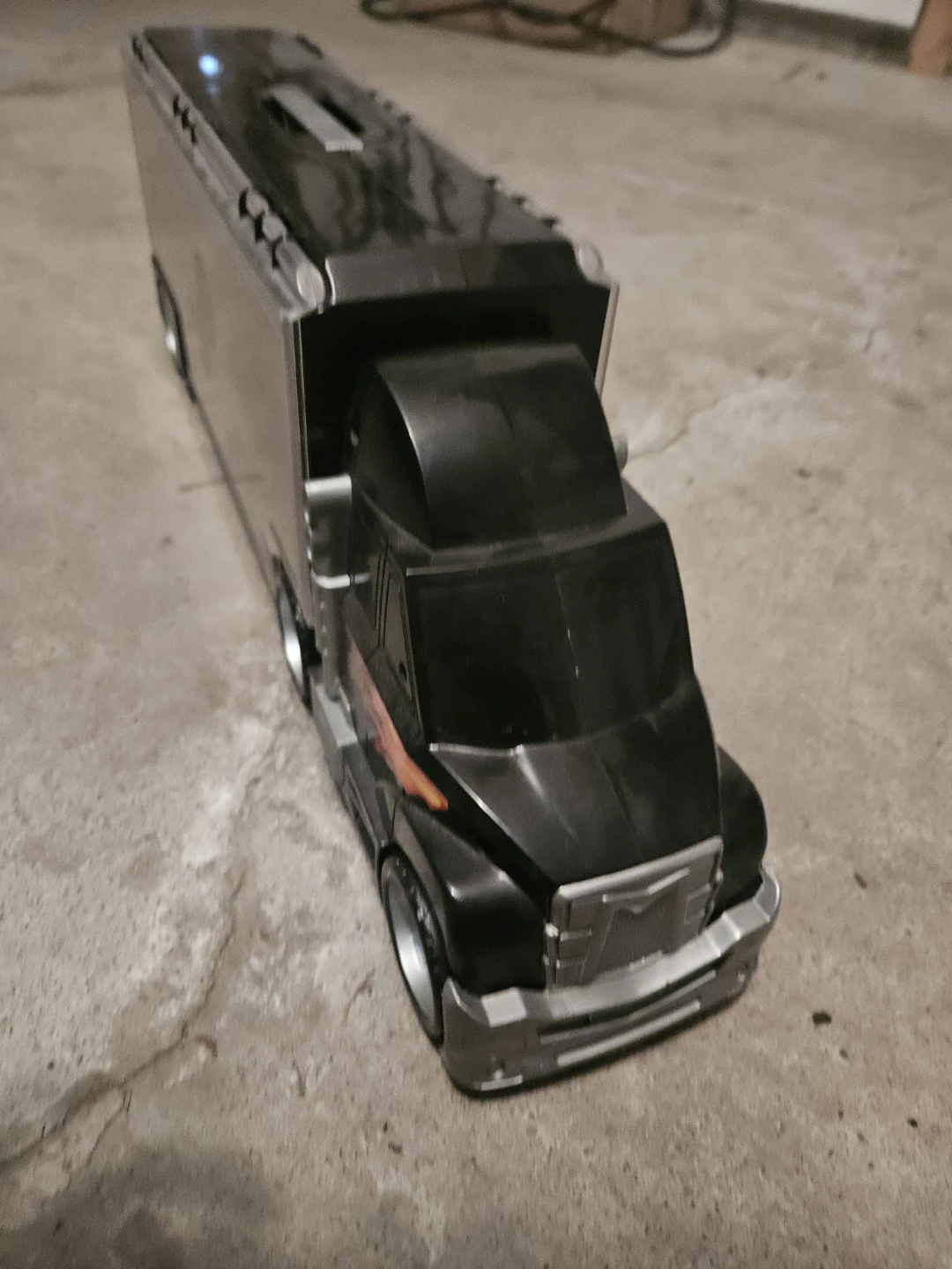Black Toy Semi-Truck with Trailer - photo 2