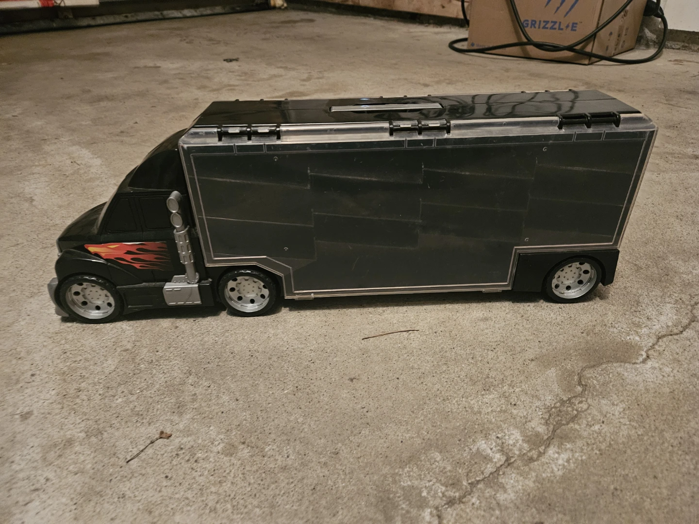 Black Toy Semi-Truck with Trailer - photo 4