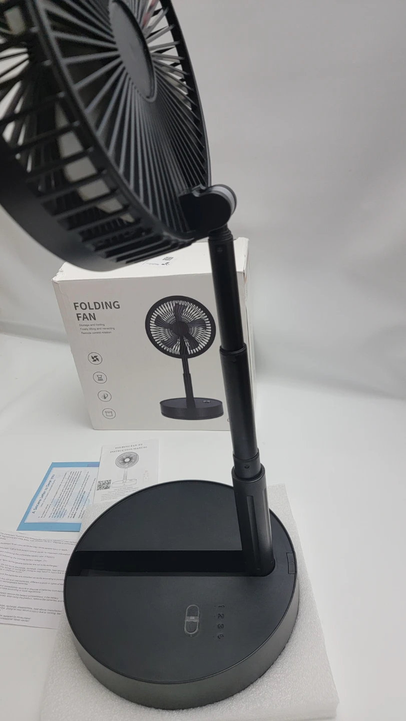 Portable 9" Folding Rechargeable Fan | Adjustable Height | Desk - photo 5
