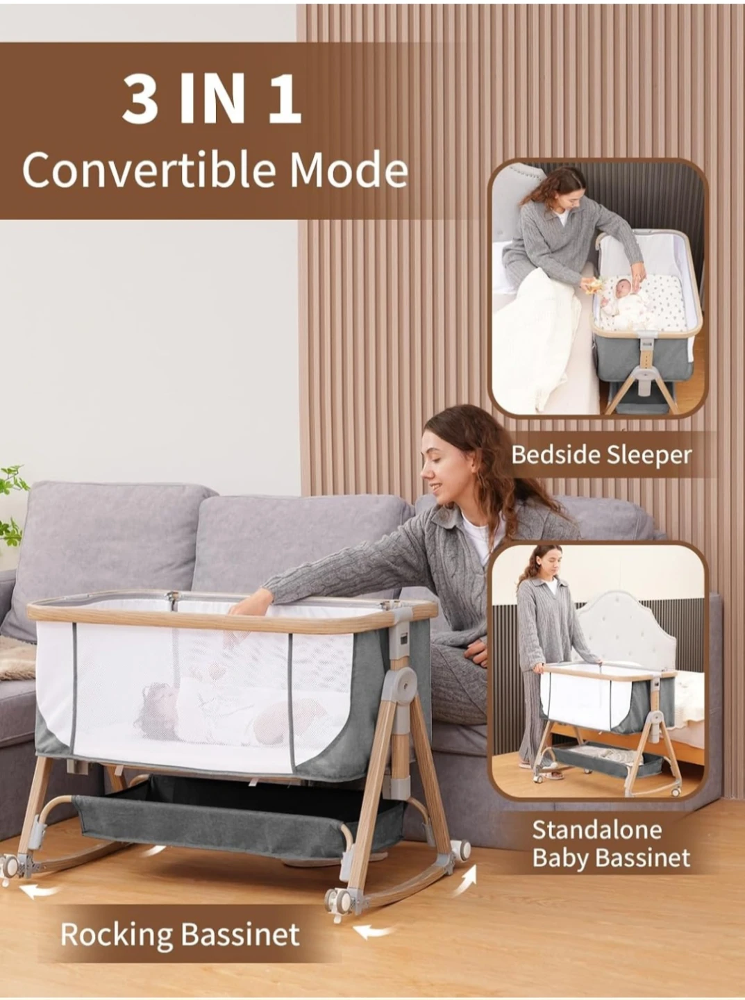 Baby Bassinet Bedside Sleeper - photo 3