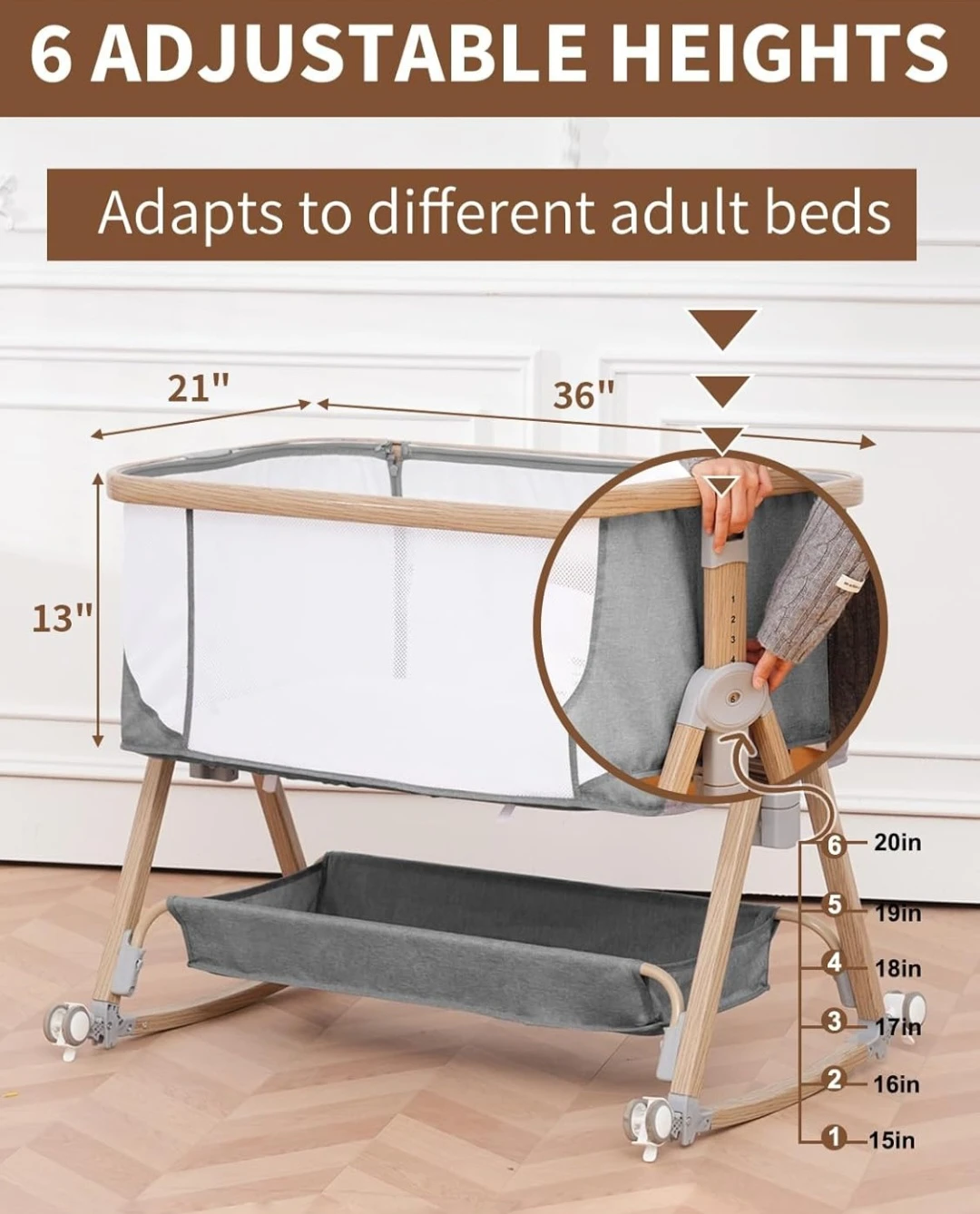 Baby Bassinet Bedside Sleeper - photo 5
