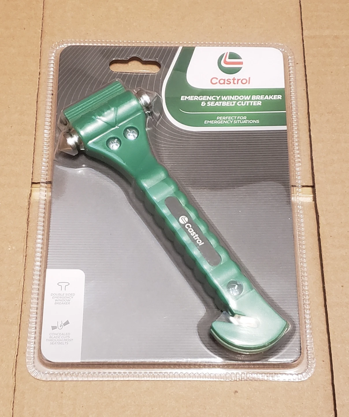 Castrol Emergency Window Breaker & Seatbelt Cutter
