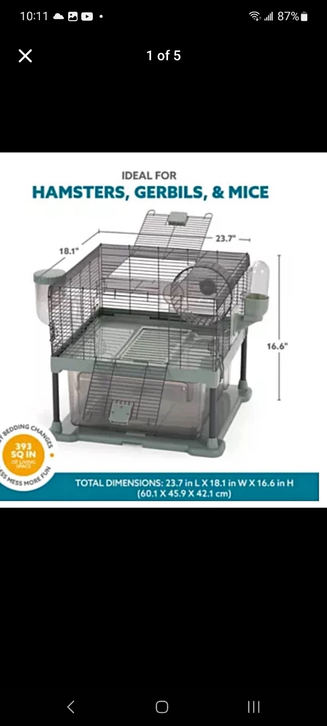 Hamster, Gerbil, and Mouse Cage with Accessories