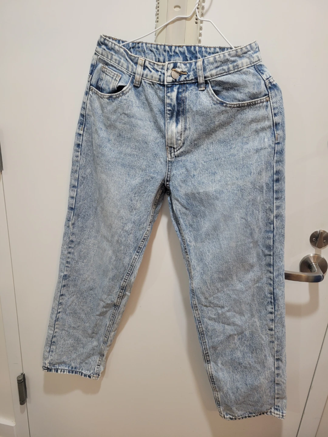 Light Wash Acid Wash Denim Jeans