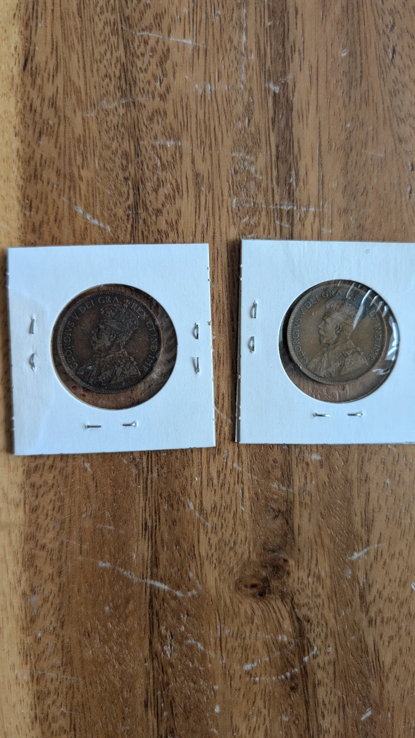 Collectible Canadian 1917 1 cent x2 - photo 2