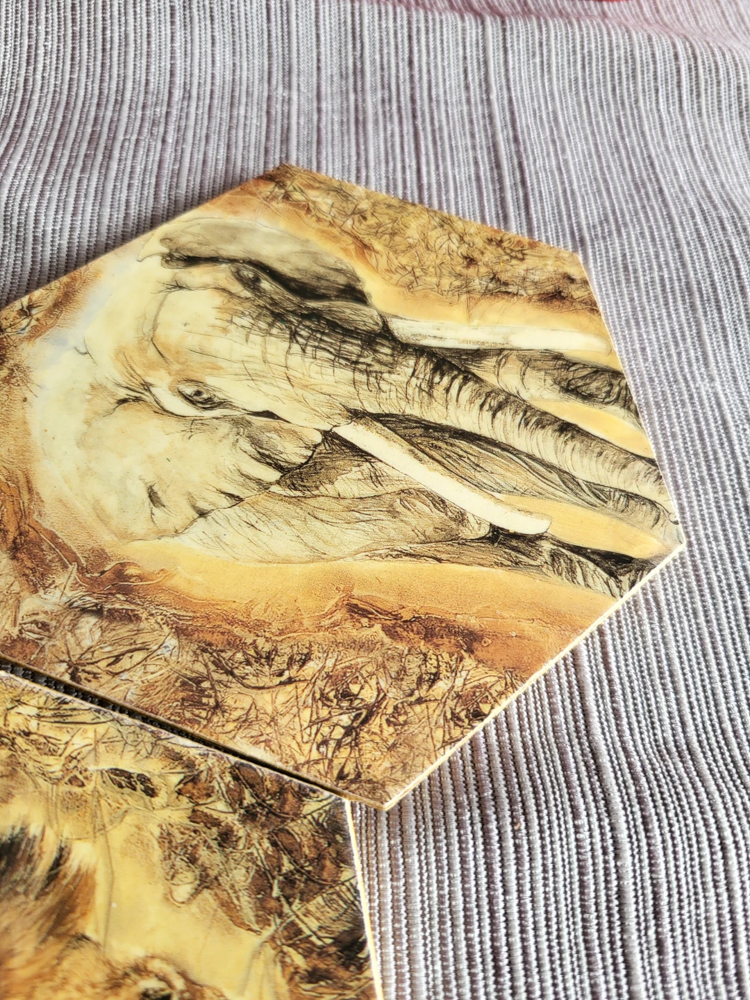 Set of 8 Hexagonal Coasters with Wildlife Designs - photo 5