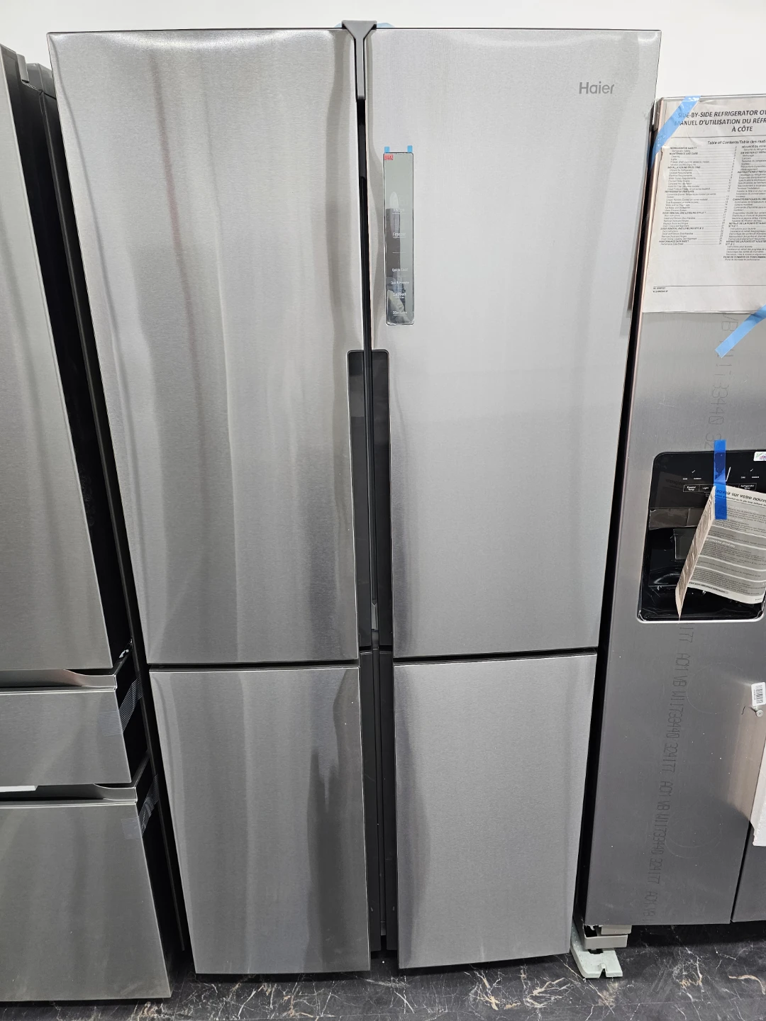 New Haier 33in wide Counter Depth 4-Door Fridge