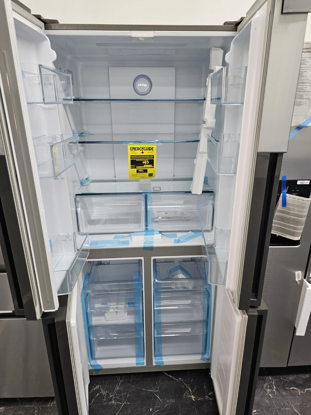 New Haier 33in wide Counter Depth 4-Door Fridge - photo 2