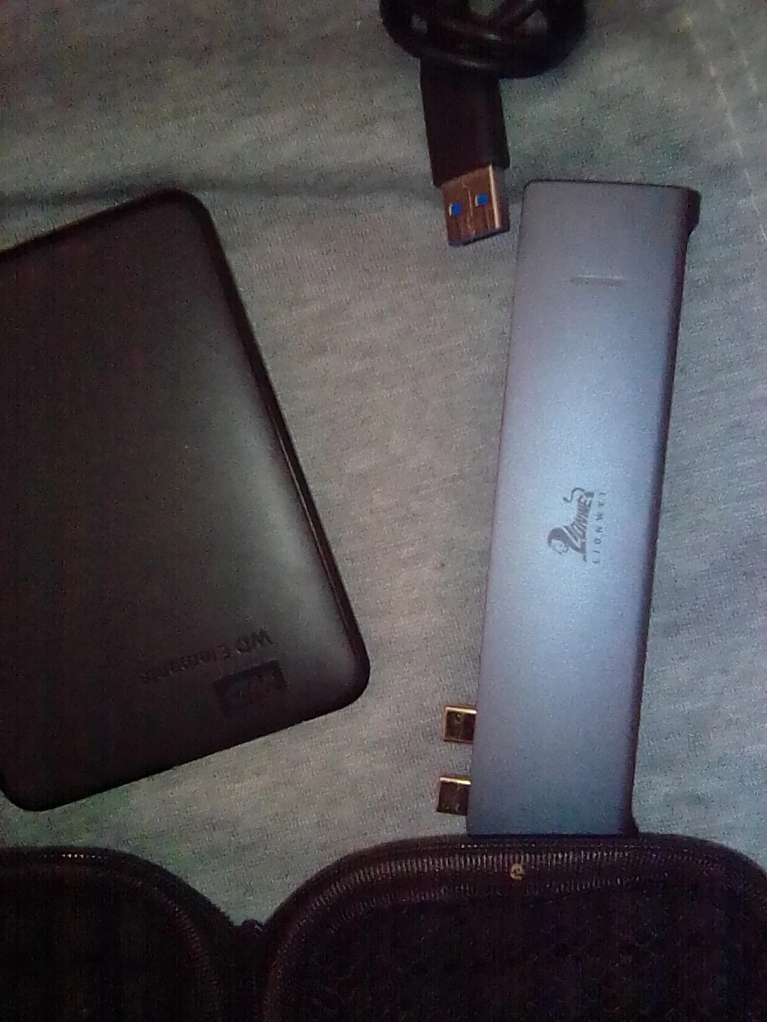 WD External Hard Drive and USB-C Hub