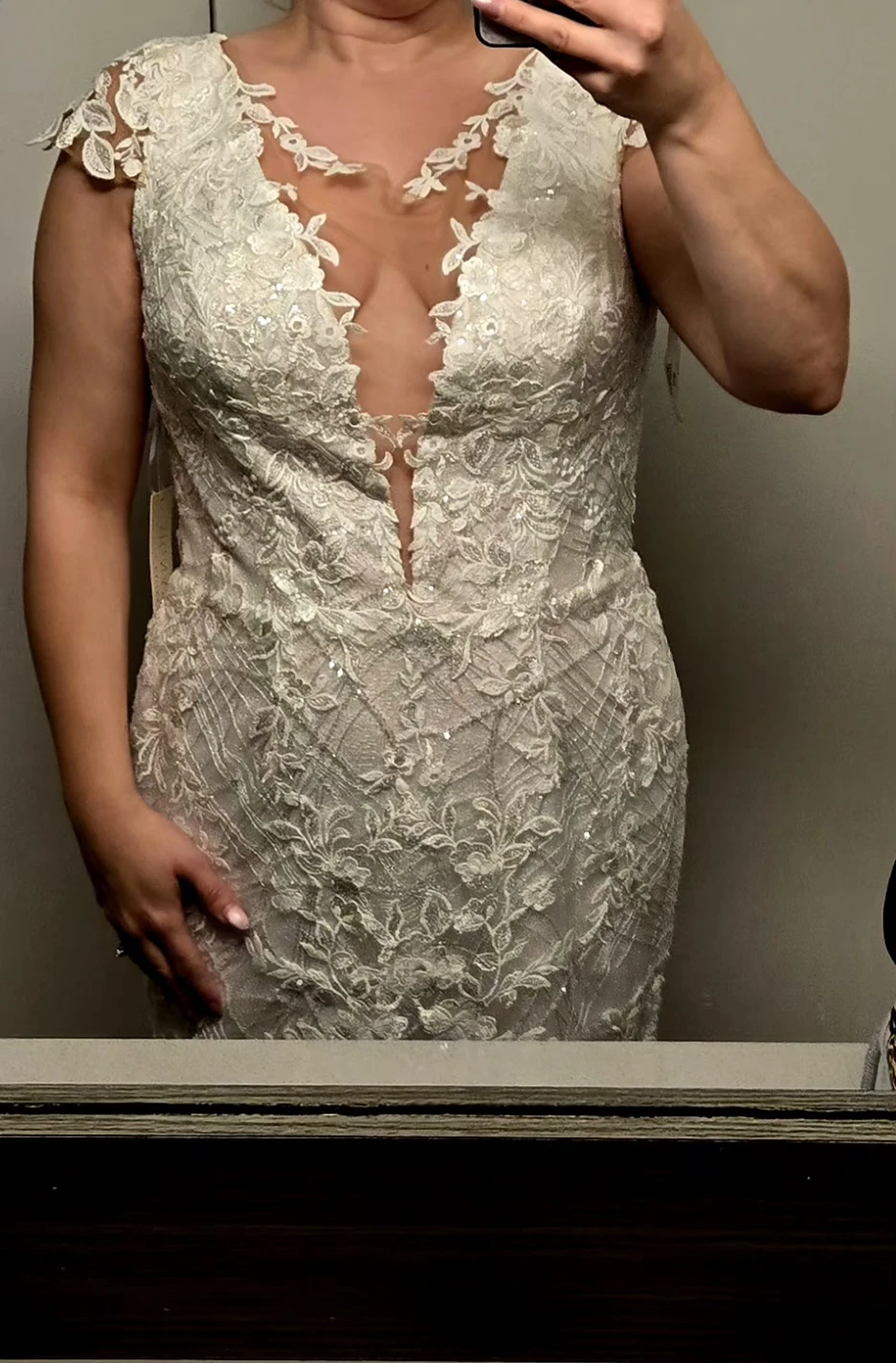Galina Signature Wedding Dress- Bridal Size 12- Brand New! - photo 5
