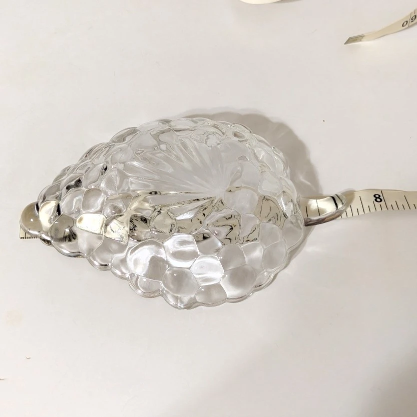 Vintage Anchor Hocking Bubble Glass Clear Grape Dish - photo 4
