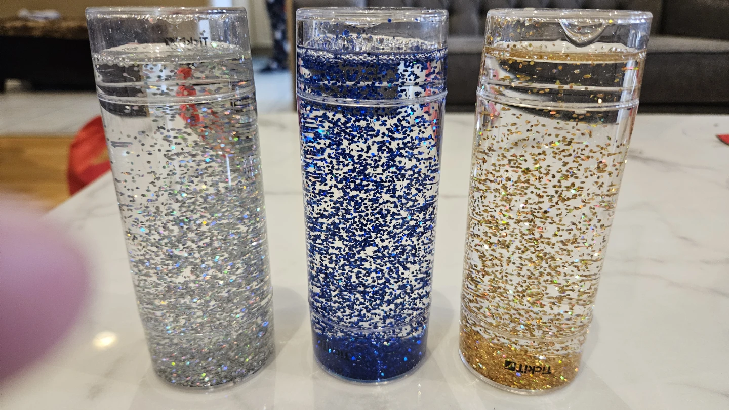 Tickit Sensory Liquid Glitter Cylinders Set of 3
