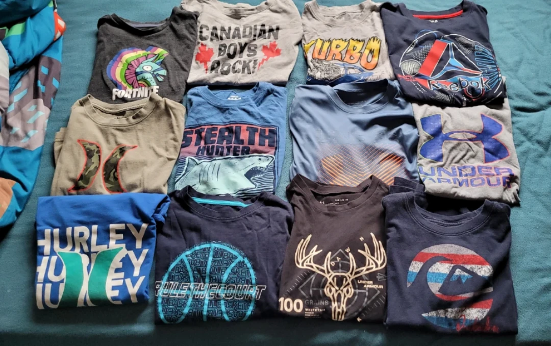 Boys' T-Shirt Bundle (Fortnite, Hurley, Under Armour, Reebok)