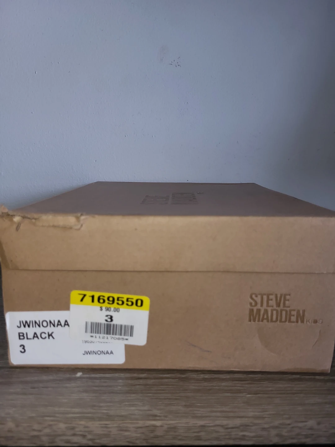 Steve Madden Kids "JWINONAA" Black High Top Sneakers - Size 3 - photo 2