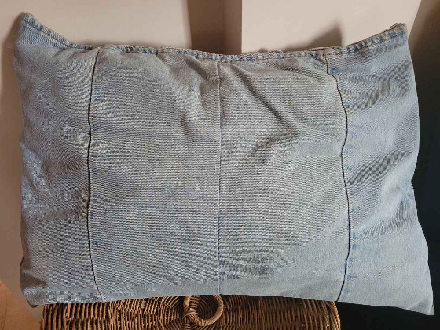 Upcycled Denim pillow - photo 2